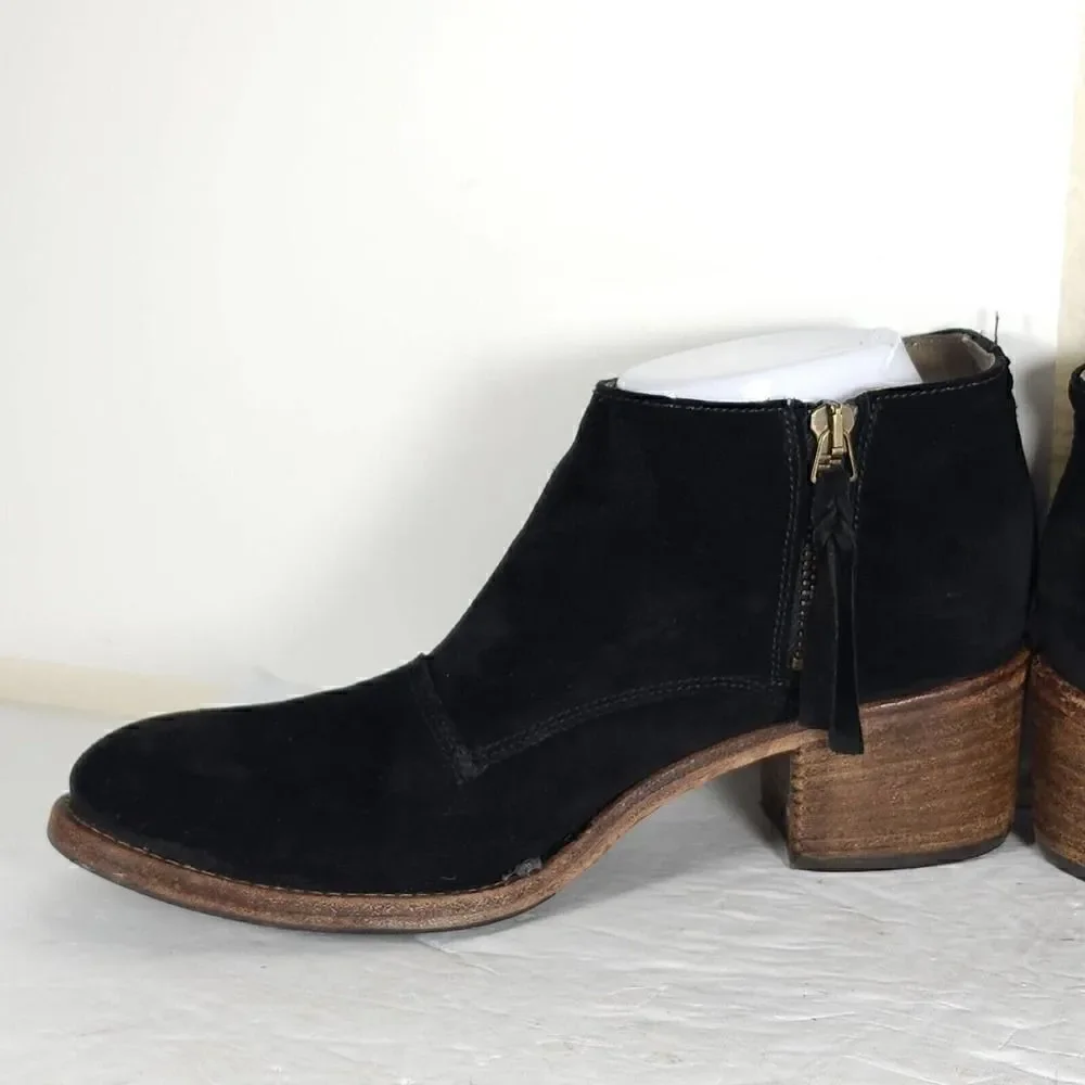 Alberto Fermani Women's Capricia US6,5-7 EU 37,5 Black Suede Ankle Boots Booties